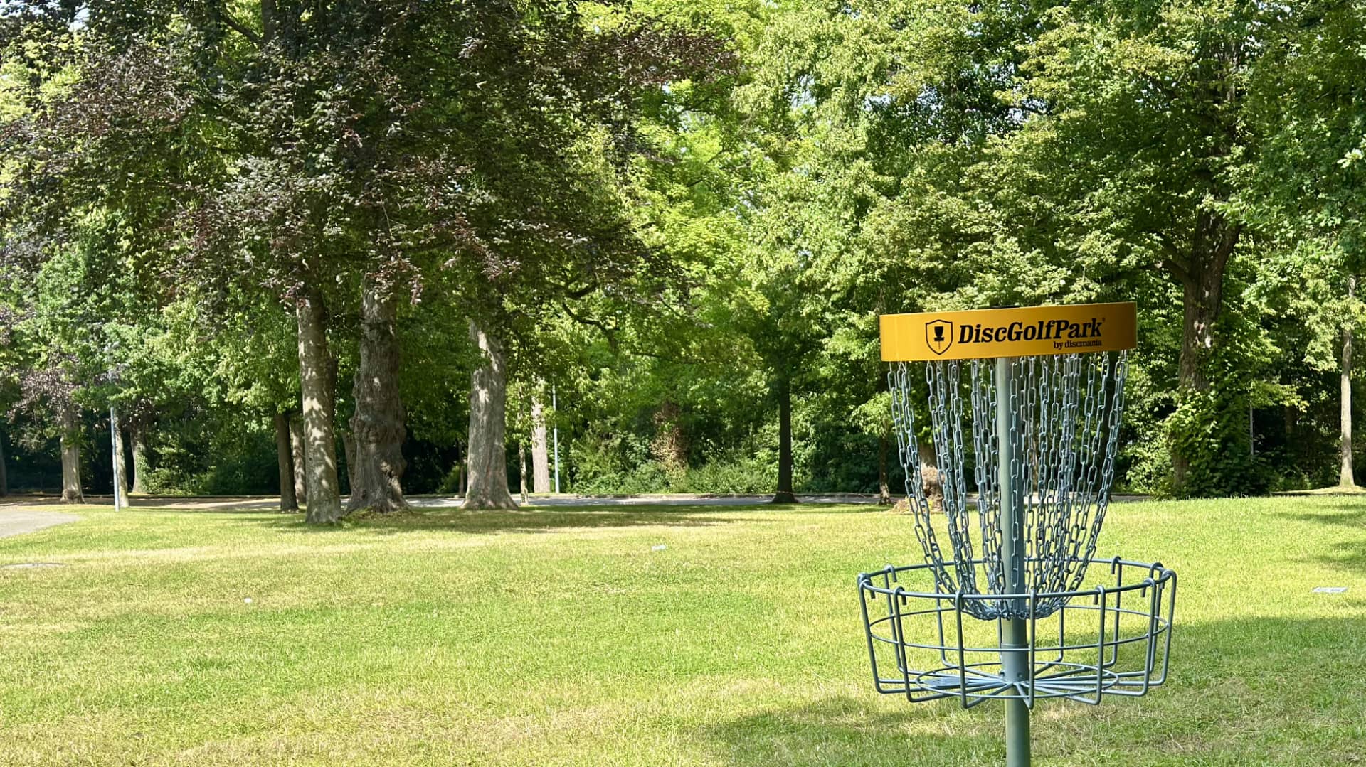 Discgolf Iserlohn Ein Discgolf Korb auf dem Discgolf Parcours in Iserlohn